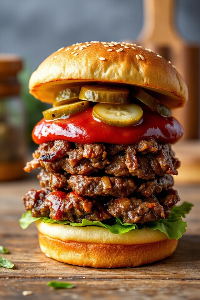 bbq burgers with corned beef