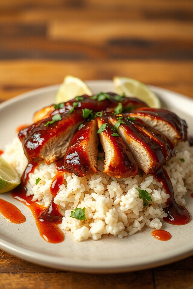 bbq chicken over rice