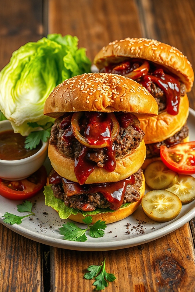 bbq corned beef burgers