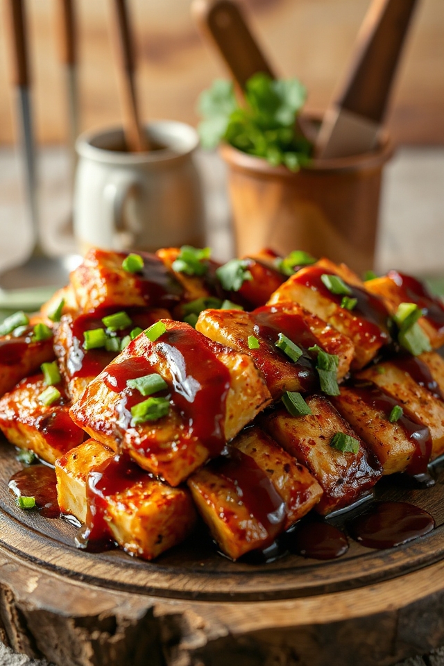 bbq tofu with flavorful marinade