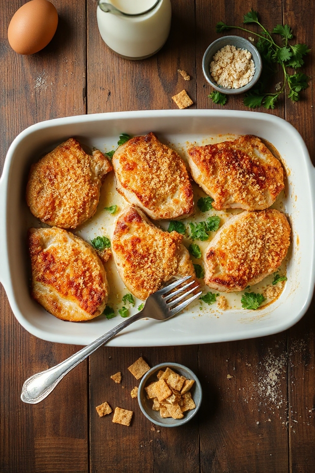 crispy parmesan baked pork chops