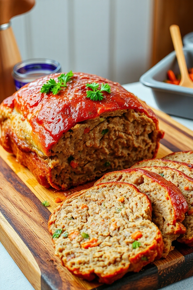 juicy carrot infused turkey meatloaf