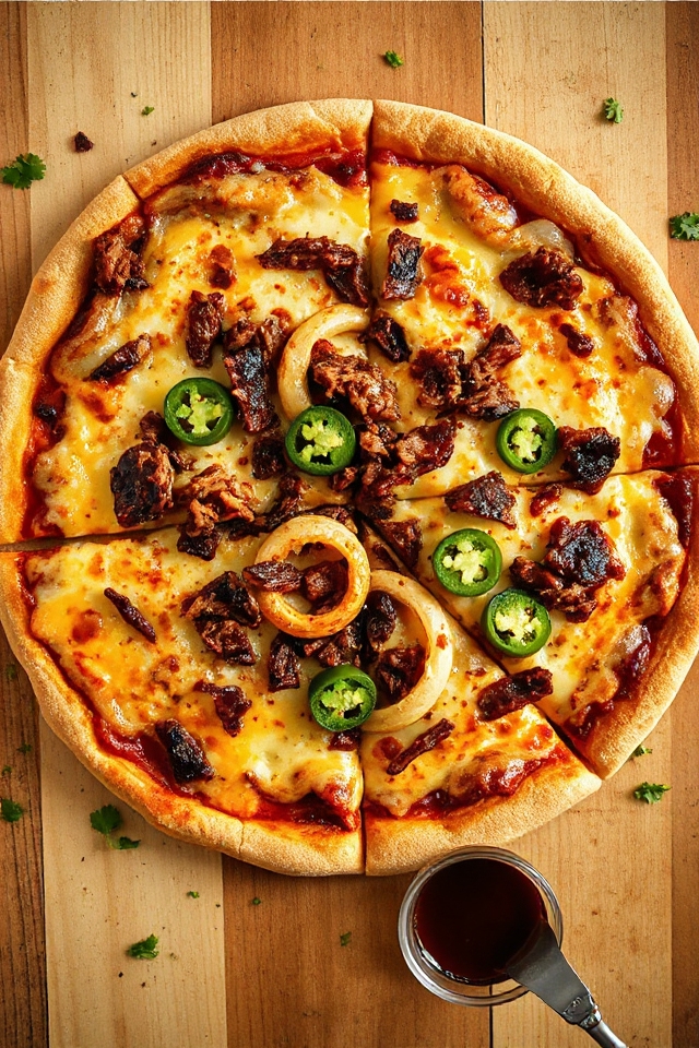 spicy bbq pork pizza