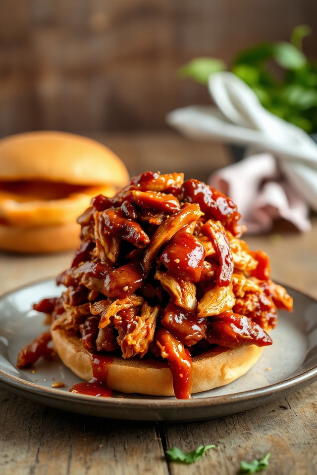 spicy shredded barbecue chicken
