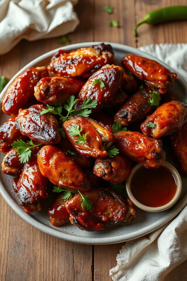 spicy sweet bbq wings