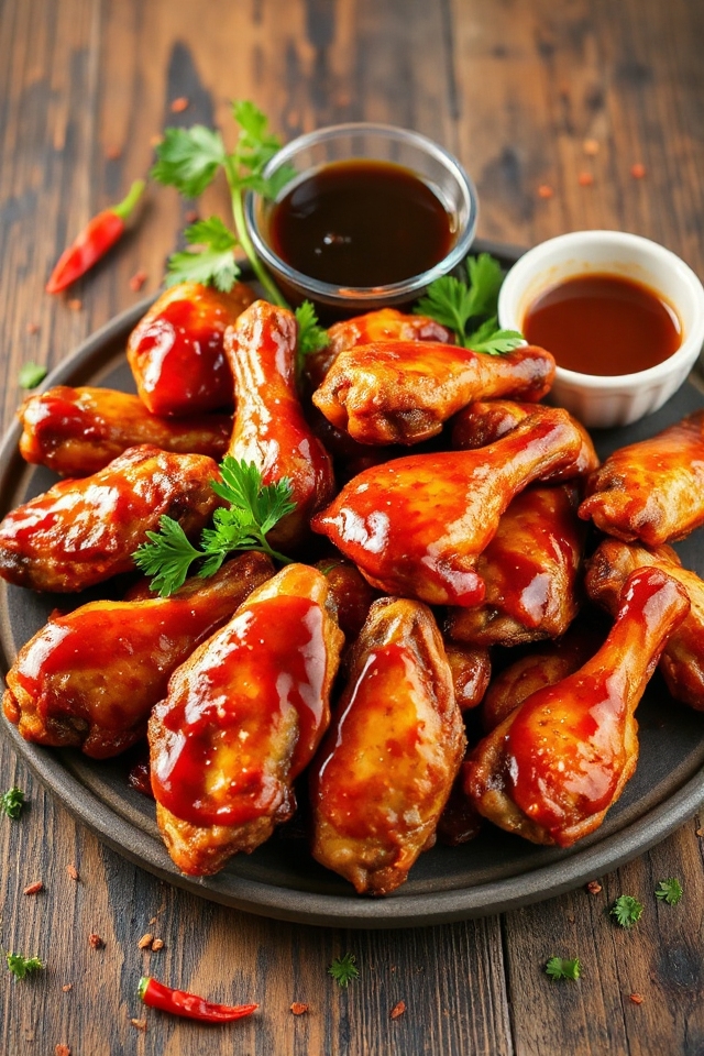 sweet and savory wings