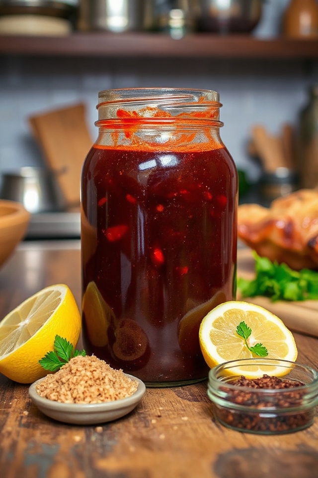 zesty red wine bbq sauce