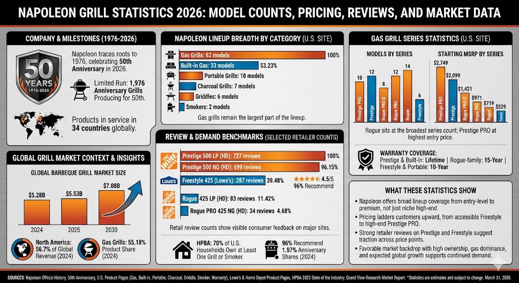 Napoleon grill statistics